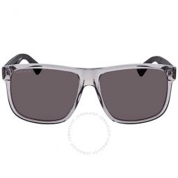 Grey Rectangular Polarized Mens Sunglasses