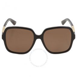 Polarized Brown Square Ladies Sunglasses