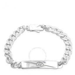 Diagonal Interlocking G Bracelet, Size 17