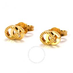 Running GG Diagonal Motif Earrings, 18 Karat Yellow Gold