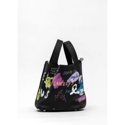 Small Paint Cube Bag - Black Pokemon/Smurfs