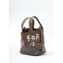 Brown Paint Cube Bag - Brown