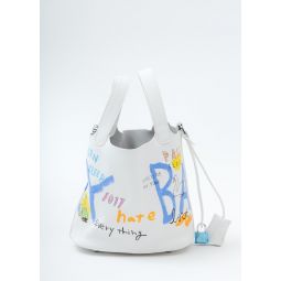 Small Paint Cube Bag - White