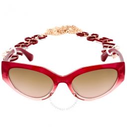 Gradient Bordeaux Cat Eye Ladies Sunglasses