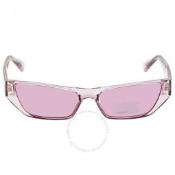 Violet Rectangular Unisex Sunglasses