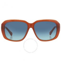 Blue Gradient Geometric Ladies Sunglasses
