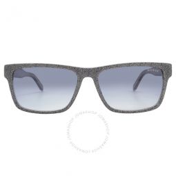 Blue Gradient Rectangular Mens Sunglasses