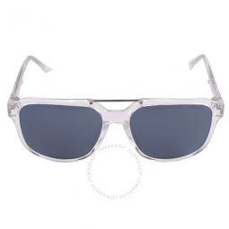 Blue Mirror Square Mens Sunglasses