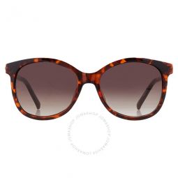 Brown Gradient Oval Ladies Sunglasses
