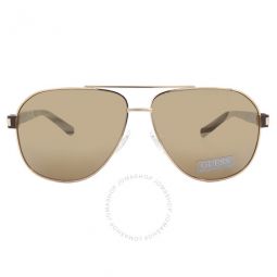 Brown Mirror Pilot Mens Sunglasses