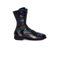 Rainbow Leather Zip Boots
