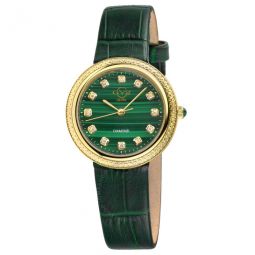 Arezzo Quartz Diamond Green Dial Ladies Watch