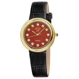 Arezzo Quartz Diamond Red Dial Ladies Watch
