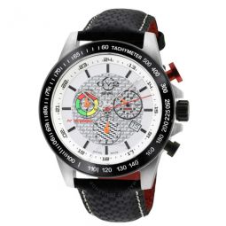 Scuderia Chronograph Tachymeter White Dial Mens Watch