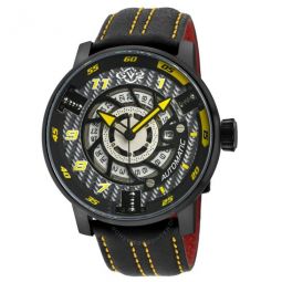 Motorcycle Automatic Black Dial Mens Watch