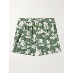 Mid-Length Printed Recycled Swim Shorts