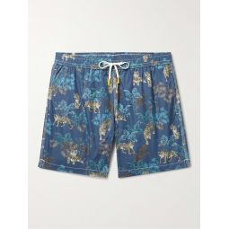 Mid-Length Printed Recycled Swim Shorts