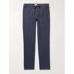 Troy Slim-Fit Linen-Chambray Drawstring Trousers