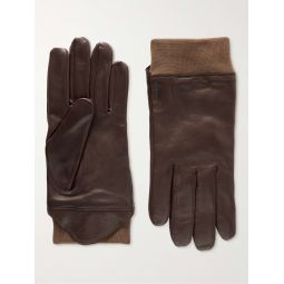 Adrian Leather and Wool-Blend Gloves
