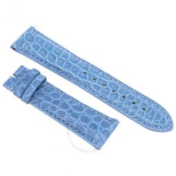 21 MM Sea Blue Alligator Leather Strap