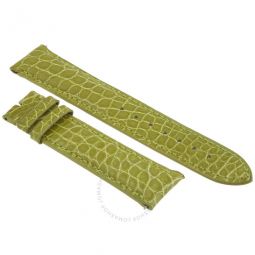 20 MM Lime Green Alligator Leather Strap