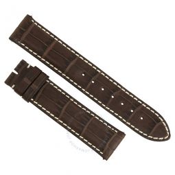 Matte Dark Brown Alligator Leather Strap