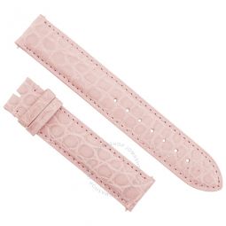 18 MM Matte Pink Alligator Leather Strap