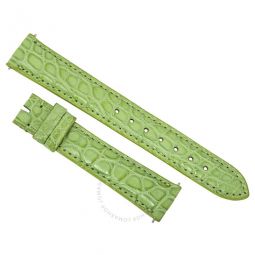 16 MM Matte Lime Green Alligator Leather Strap