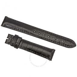 16 MM Shiny Black Nile Crocodile Leather Strap