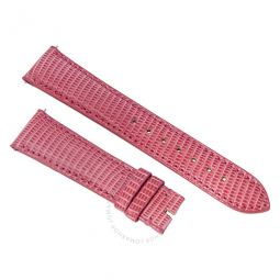 Shiny Hot Pink Lizard Leather Strap