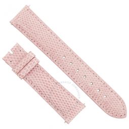 18 MM Shiny Pink Lizard Leather Strap