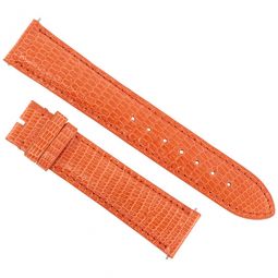 20 MM Shiny Orange Lizard Leather Strap