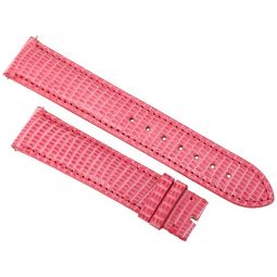 20 MM Shiny Hot Pink Lizard Leather Strap