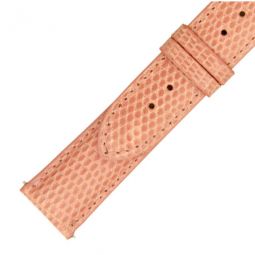 21 MM Shiny Pink Lizard Leather Strap
