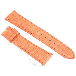 21 MM Shiny Orange Lizard Leather Strap