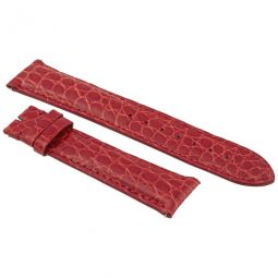 21 MM Red Alligator Leather Strap