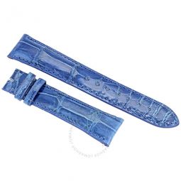 21 MM Blue Alligator Leather Strap