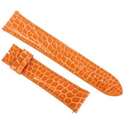 21 MM Orange Alligator Leather Strap