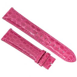 21 MM Shiny Hot Pink Alligator Leather Strap