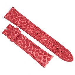 21 MM Rose Red Alligator Leather Strap