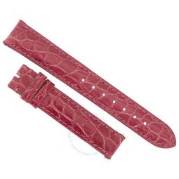Hot Pink 14 MM Alligator Leather Strap
