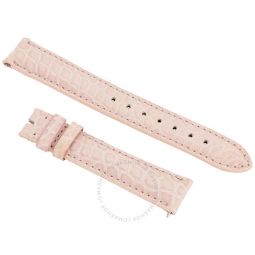 Pink 16 MM Alligator Leather Strap