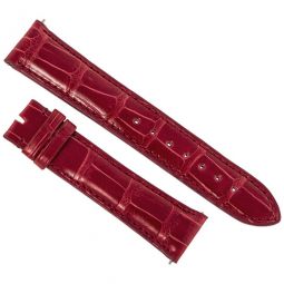 21 MM Shiny Red Alligator Leather Strap