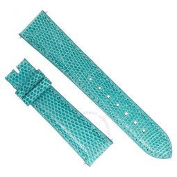 Shiny Teal Lizard Leather Strap