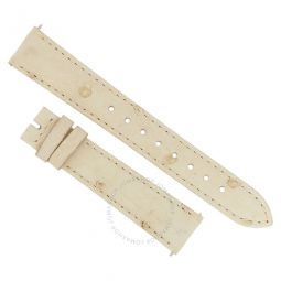 Ivory 16 MM Ostrich Leather Strap