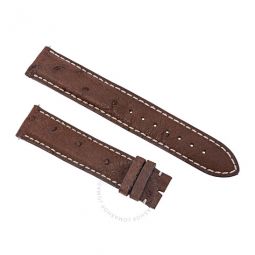 Matte Brown Ostrich Leather Strap