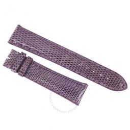 21 MM Shiny Grape Purple Lizard Leather Strap