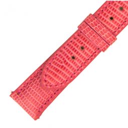 21 MM Shiny Hot Pink Lizard Leather Strap