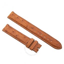 14 MM Matte Cognac Ostrich Leather Strap