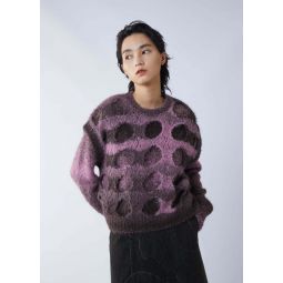 Perforated Knit Vest - Purple